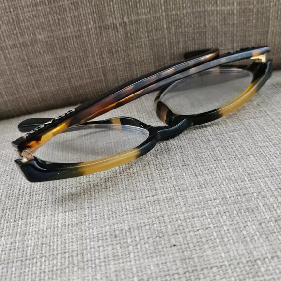 Coach Women Eyeglasses/Glasses Frame HC6102 BLK AMBER GLTR Vasity Stripe Frame - Picture 5 of 12